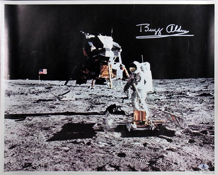 Apollo 11: Buzz Aldrin Signed 16" x 20" Carstock Photograph (BAS/Beckett)