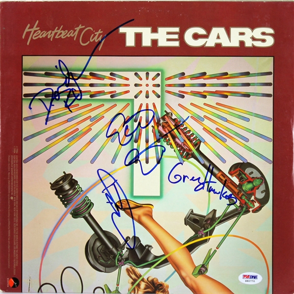 The Cars Group Signed "Heartbeat City" Album Cover (PSA/DNA)