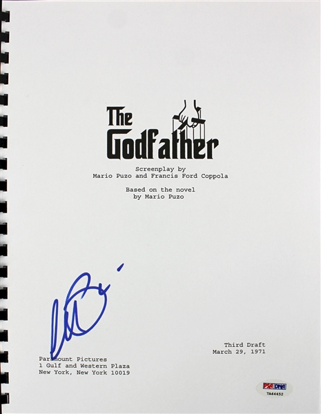 Al Pacino Signed "The Godfather" Script (PSA/DNA)
