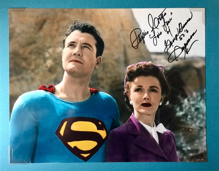 Superman: Phyllis Coates (Lois Lane) Signed 11" x 14" Color Photo (TPA Guaranteed)