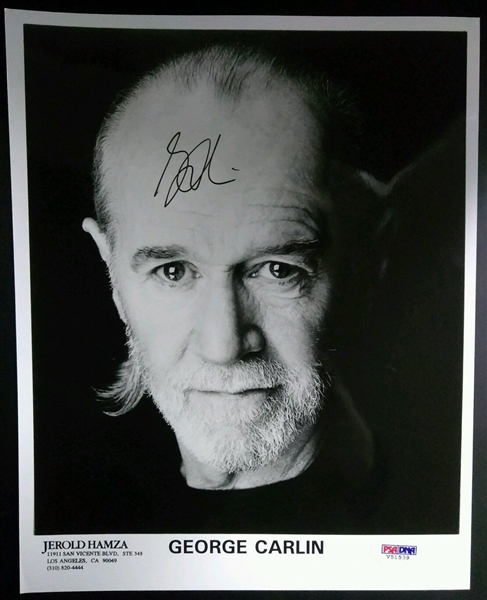 George Carlin Uncommon Signed 8" x 10" Promotional Photo (PSA/DNA)
