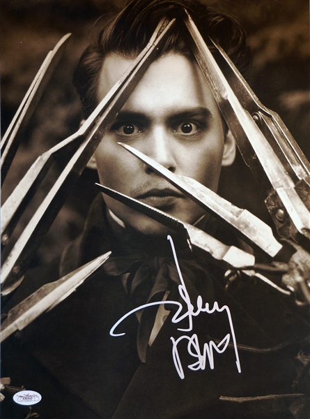Johnny Depp In-Person Signed 11" x 15" Herb Ritts Book Page Portrait Print (JSA)