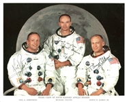 Apollo 11 Rare Crew Signed Official 8" x 10" Color NASA Photo with Armstrong, Aldrin & Collins (Beckett/BAS)