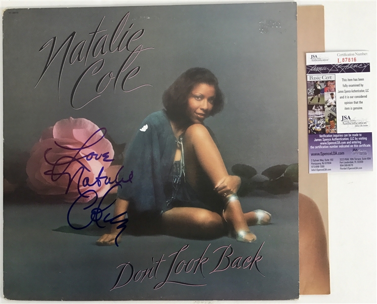 Natalie Cole Signed "Dont Look Back" Record Album (JSA)