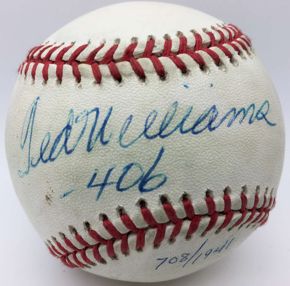 Lot Detail - Ted Williams Signed Limited Edition .406 OAL Baseball (JSA)