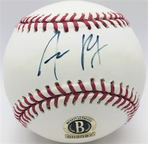 Aaron Rodgers Rare Rookie-Era Signed Limited Edition OML Baseball (Beckett)