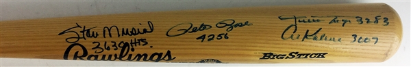 3000 Hit Club Signed & Inscribed Baseball Bat w/ Musial, Mays, Aaron & Others! (JSA)