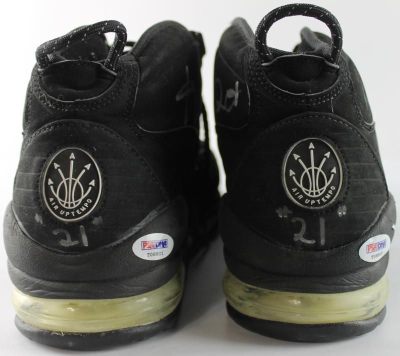 Lot Detail - Kevin Garnett Signed & Game Used Nike Uptempo ...