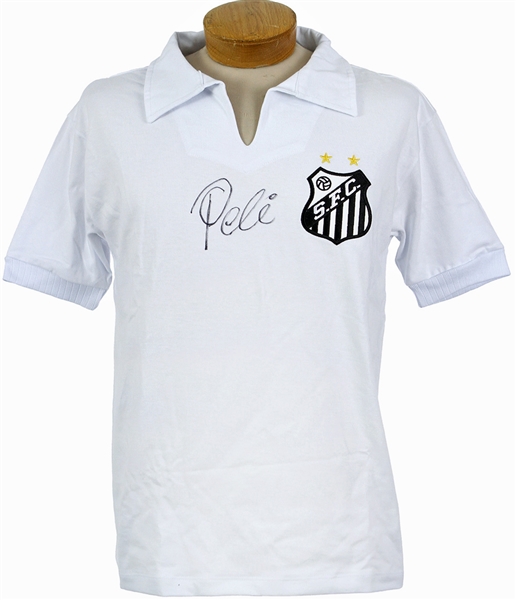 Pele Rare Signed "Golden Generation" Santos FC Jersey (PSA/DNA)