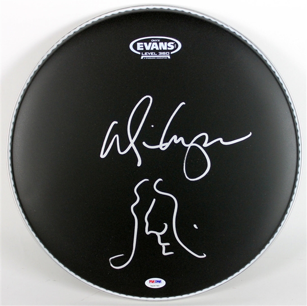 Lot Detail - Alice Cooper In-Person Signed Drumhead with Hand Drawn ...