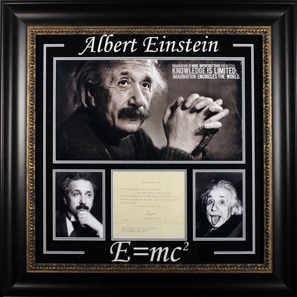 Albert Einstein Choice Typed & Signed 1952 Letter on Princeton Letterhead in Custom Framed Display (PSA/DNA Graded MINT 9)