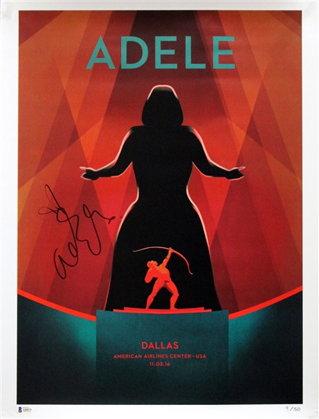 Adele Signed 18" x 24" L.E. Concert Poster (BAS/Beckett)