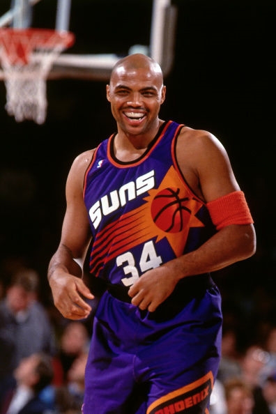 junto a Abrazadera Comida Lot Detail - Charles Barkley Game Used 1993-1994 Phoenix Suns Jersey  (Miedema & Grey Flannel)