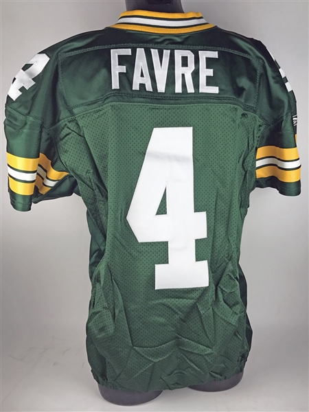 Lot Detail - 2006 Brett Favre Green Bay Packers Game Worn Home Jersey ...