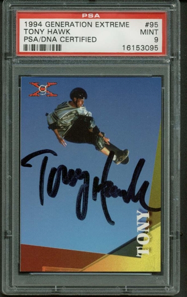 Tony Hawk Rare 1994 Generation Extreme Signed Rookie Card PSA/DNA Graded MINT 9!