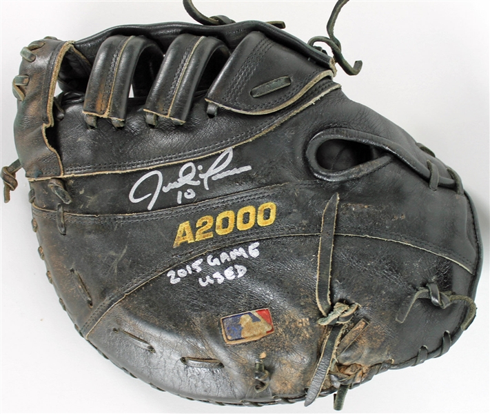 Justin Turner 2015 Game Used & Signed Wilson 1st Basemans Glove (PSA/DNA)