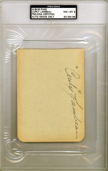 Lot Detail - Packers: Curly Lambeau Signed 4' x 5' Album Page (PSA/DNA  Graded NM 8)