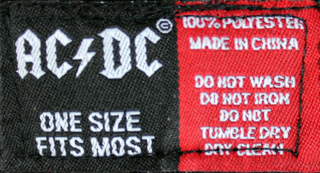 Lot Detail - AC/DC: Angus Young Signed Red Personal Style Schoolboy Cap ...