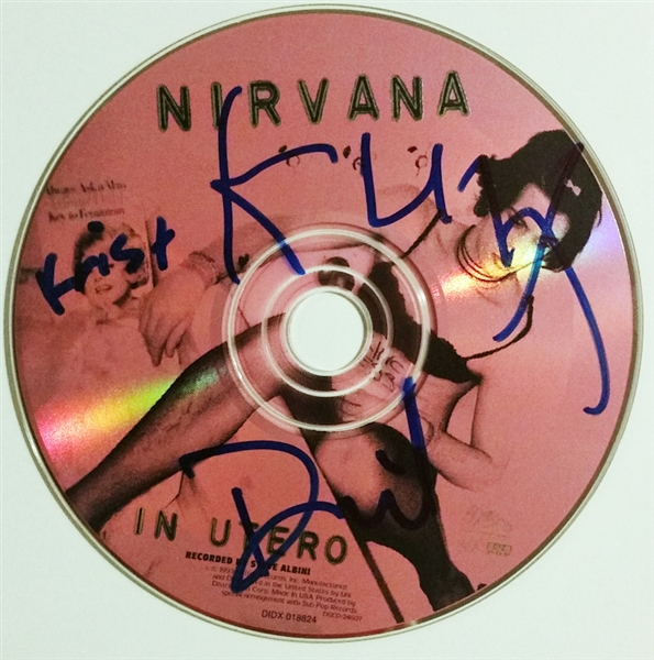 Nirvana RARE Signed "In Utero" CD Disc with All 3 Members Incl. Kurt Cobain! (Beckett/BAS)