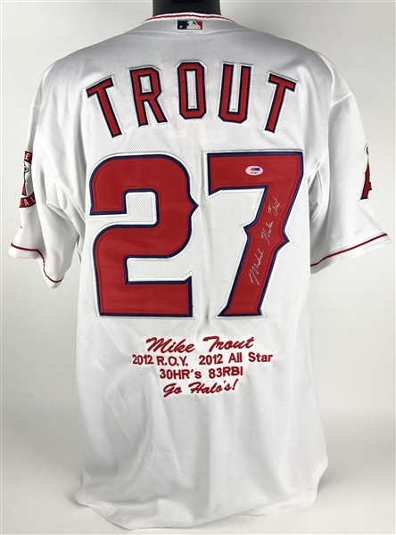 Mike Trout Signed Angels Jersey with RARE "Michael Nelson Trout" Autograph (PSA/DNA Rookiegraph COA)