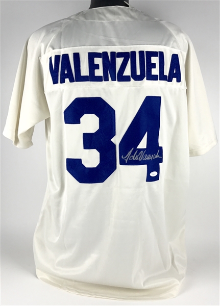 Fernando Valenzuela Signed Mitchell & Ness 1981 Dodgers Retro Model Jersey (JSA)