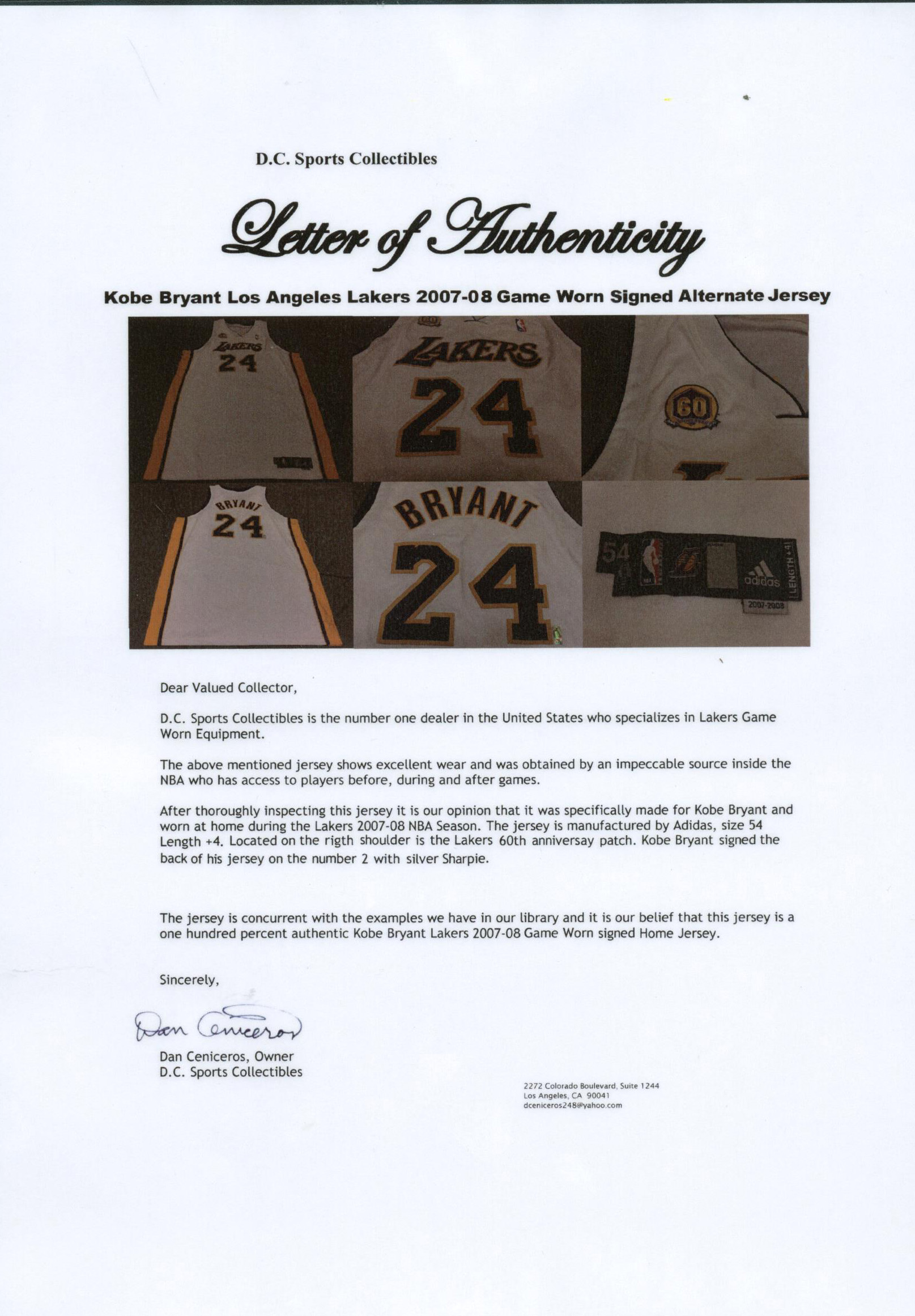 Ep 24: Los Angeles Lakers 2007-08 60th anniversary Kobe Bryant
