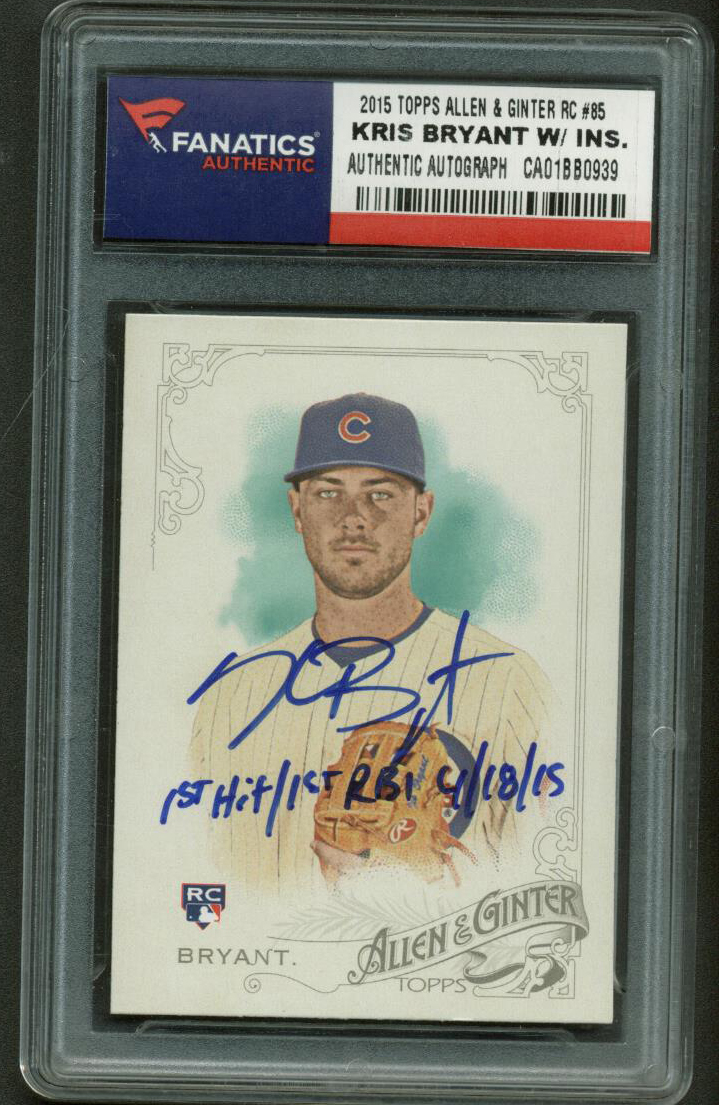 Lot Detail - Kris Bryant Signed 2015 Topps Allen & Ginter Rookie Card w ...