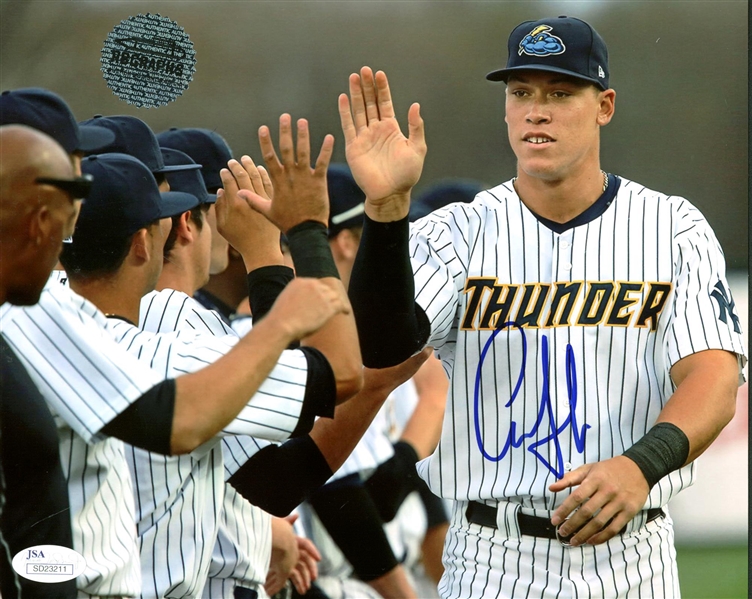 Aaron Judge Signed Pre-Rookie 8" x 10" Thunder Photograph (JSA)