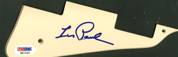 Les Paul Signed Les Paul Style Pick Guard (PSA/DNA)