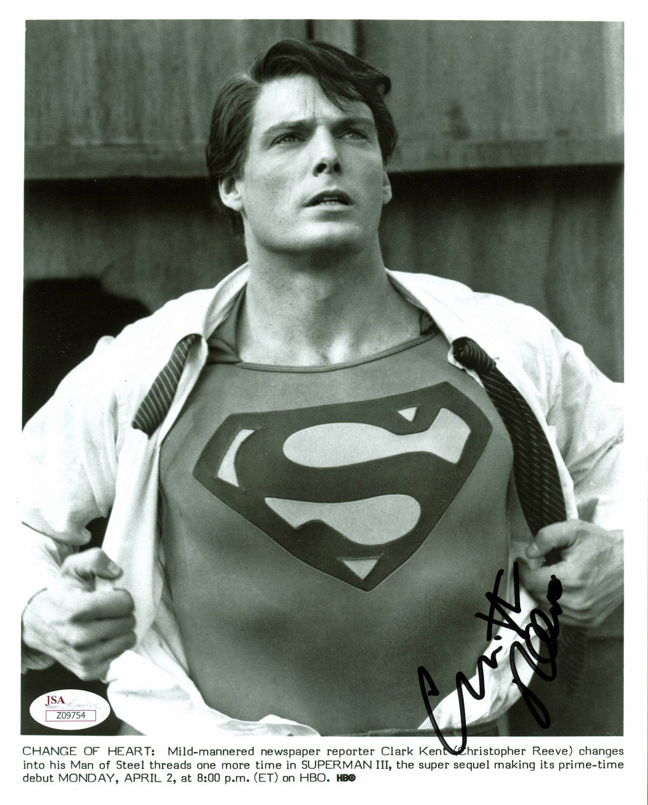 Lot Detail - Christopher Reeve Signed 8" X 10" B&W "Superman III ...