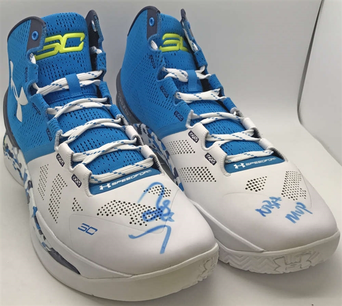 Stephen Curry Signed Under Armour Personal Model Shoes w/ NBA MVP Inscription! (Fanatics)