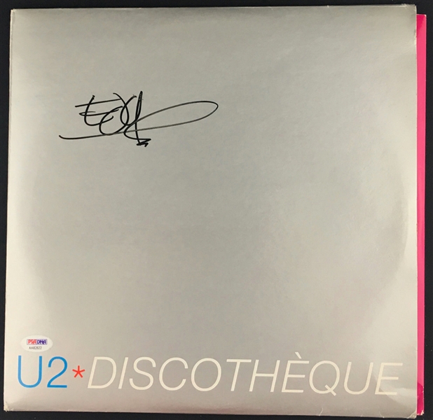 U2: The Edge Signed "Discotheque" Album (PSA/DNA)