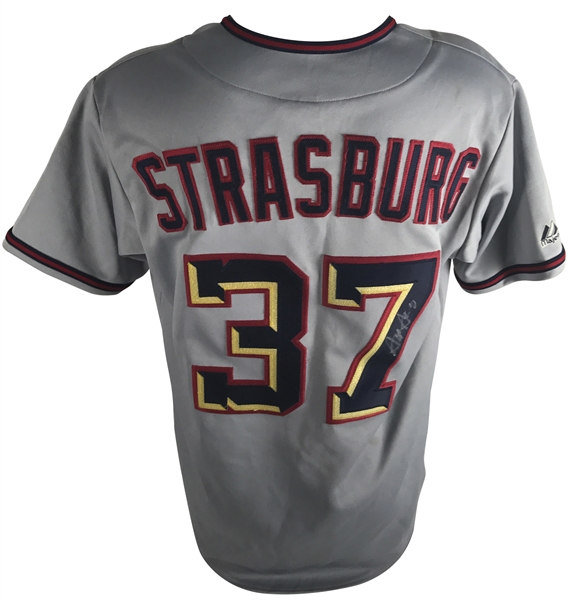 Stephen Strasburg Rookie-Era Signed Majestic Washington Nationals Jersey (Beckett/BAS)