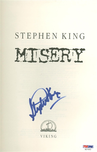 Stephen King Signed "Misery" Hardcover Book (PSA/DNA)