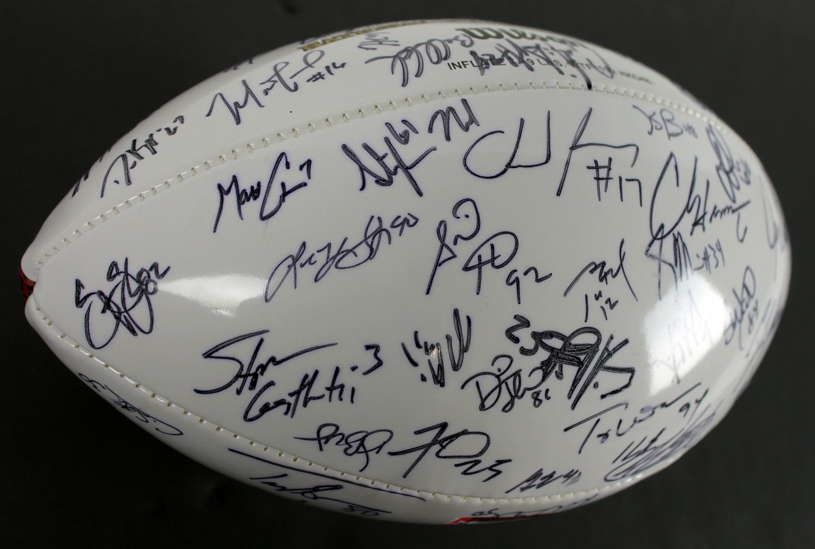 Lot Detail - 1981 New England Patriots Team Autographed Football (JSA)