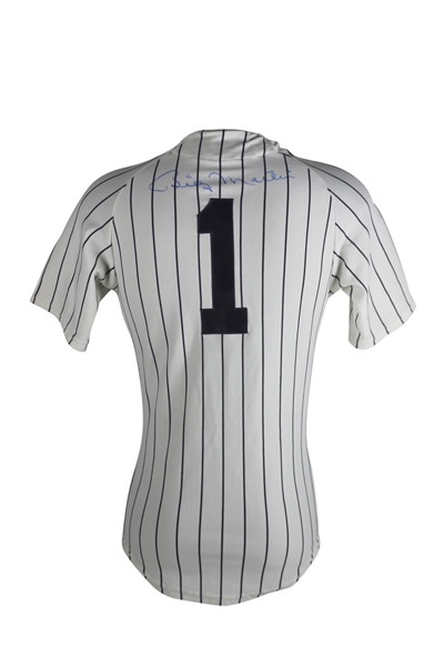 Billy Martin Rare Signed Sand Knit New York Yankees Jersey (JSA)