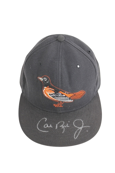 Cal Ripken Jr. Signed Game Used Orioles Cap c. 1998-2000 (JSA & Miedema)