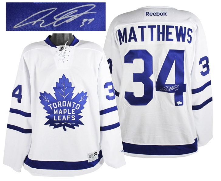 Auston Matthews Signed Toronto Maple Leafs White Jersey (Fanatics)