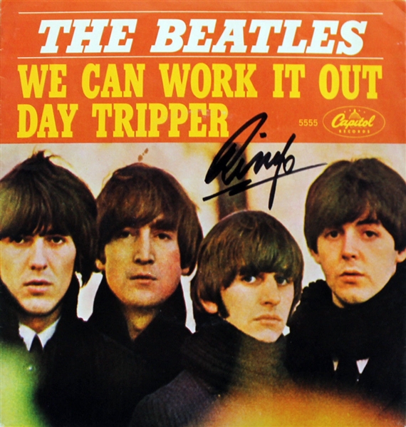 The Beatles: Ringo Starr Signed "We Can Work It Out/Day Tripper" 45 Single (PSA/DNA)