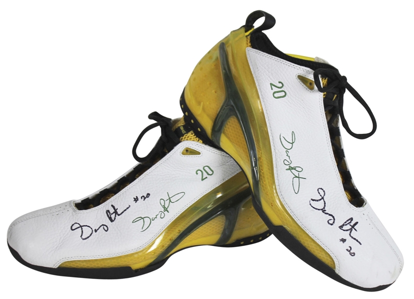 c. 2002 Gary Payton Game Worn & Signed Personal Model Basketball Sneakers (JSA & Iconic LOA)