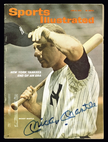 Mickey Mantle Signed June 1965 Sports Illustrated Magazine (BAS/Beckett)