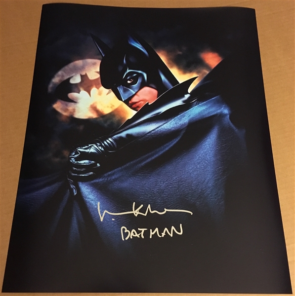 Val Kilmer Signed 16" x 20" Photo as Batman (BAS/Beckett Guaranteed)
