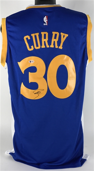 Steph Curry Signed Golden State Warriors Adidas Swingman Model Jersey (Beckett/BAS)