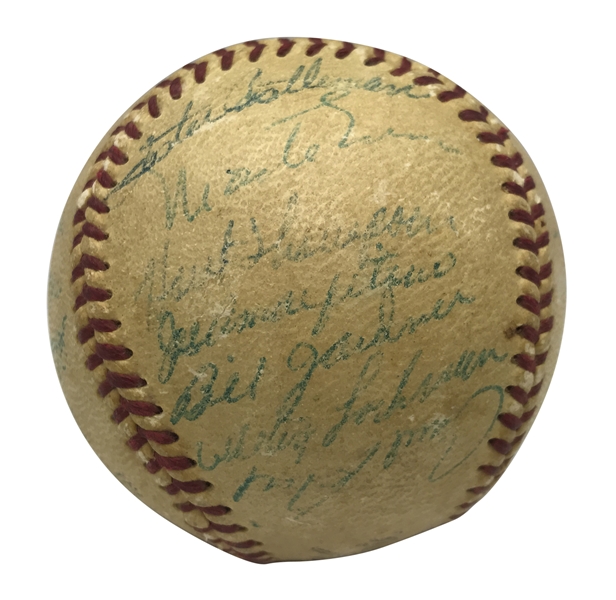 Lot Detail - 1954 New York Giants Team Signed ONL Baseball W/ Willie ...