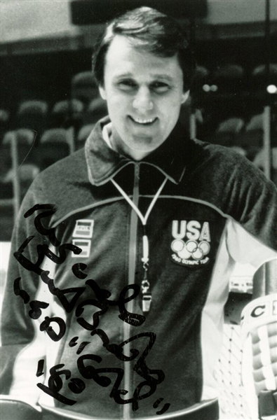 Herb Brooks Near-Mint Signed & Inscribed "1980 Gold" 3" x 5" Photograph (Beckett/BAS Guaranteed)