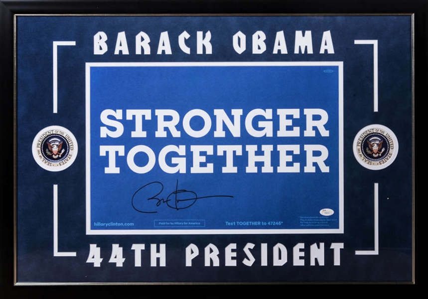 President Barack Obama Signed 12" x 18" Campaign Poster (JSA)