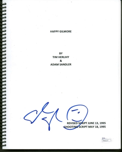 Adam Sandler Signed 8" x 11" Happy Gilmore Script (JSA)