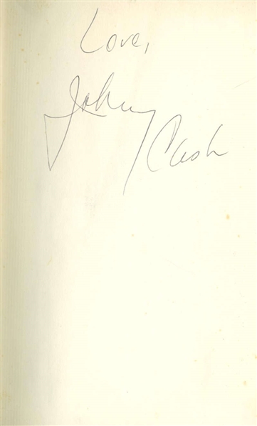 Johnny Cash Vintage Signed "Man In Black" Hardcover Book (BAS/Beckett)