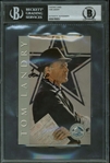 Tom Landry Signed 4 x 6 Ron Mix Signature Series Card (Beckett)