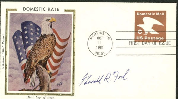 President Gerald Ford Signed 1981 First Day Cover (JSA)